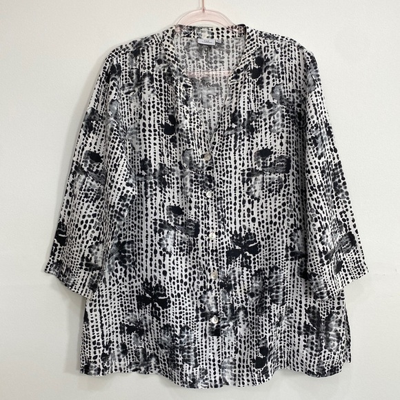 Hot Cotton Line Top Button Down Women's Large - Picture 1 of 12
